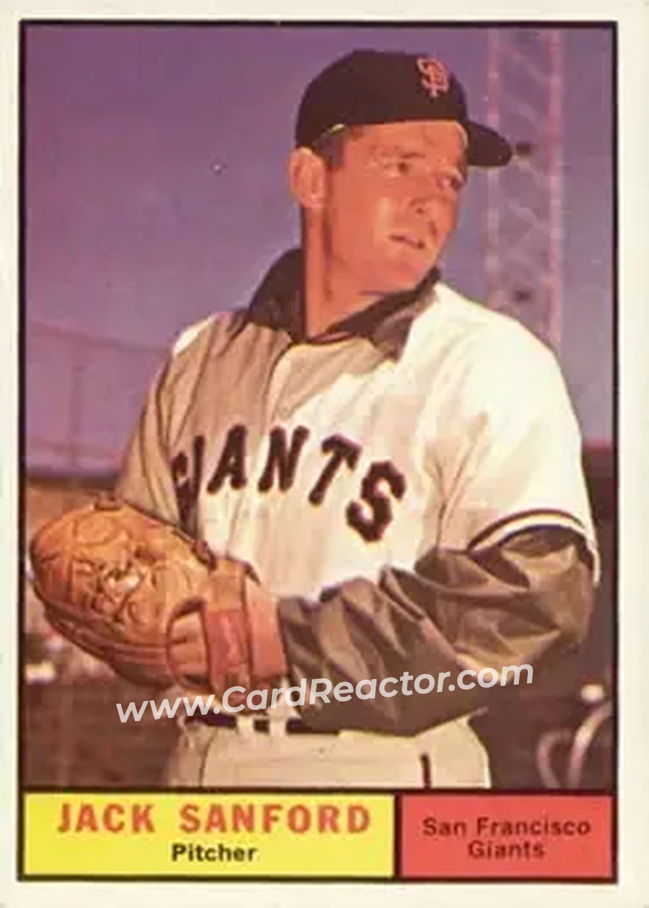 1961 Topps #258 - Jack Sanford - San Francisco Giants - Front