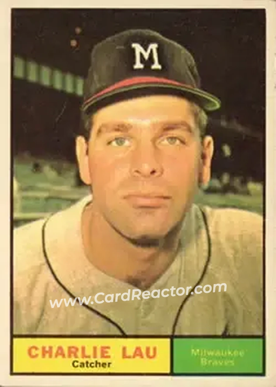 1961 Topps #261 - Charlie Lau - Milwaukee Braves - Front