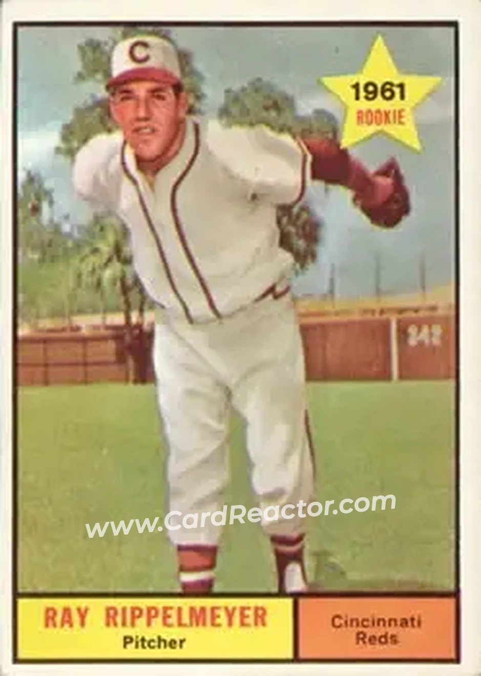 1961 Topps #276 - Ray Rippelmeyer - Cincinnati Reds - Front