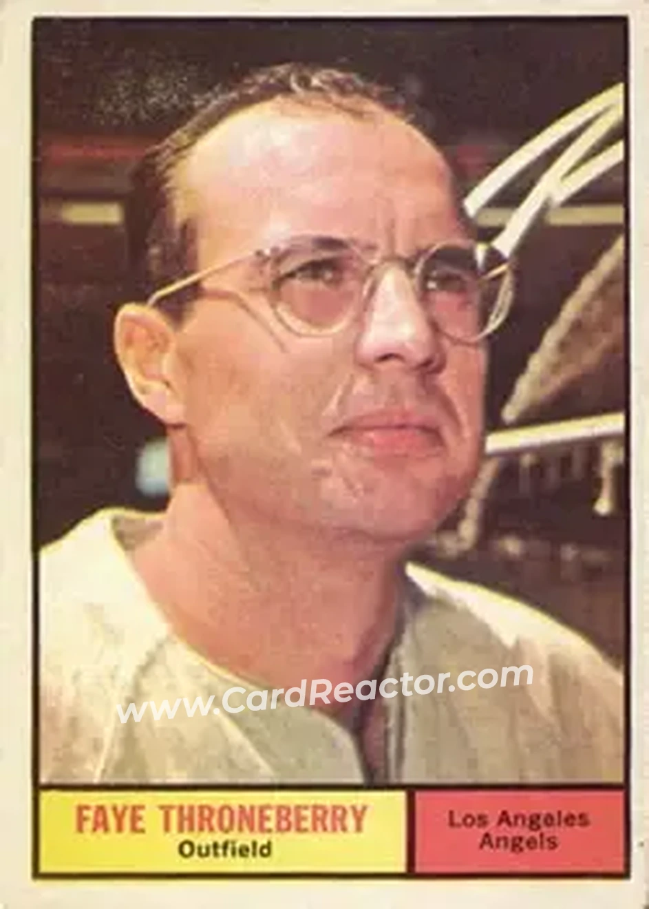 1961 Topps #282 - Faye Throneberry - Los Angeles Angels - Front