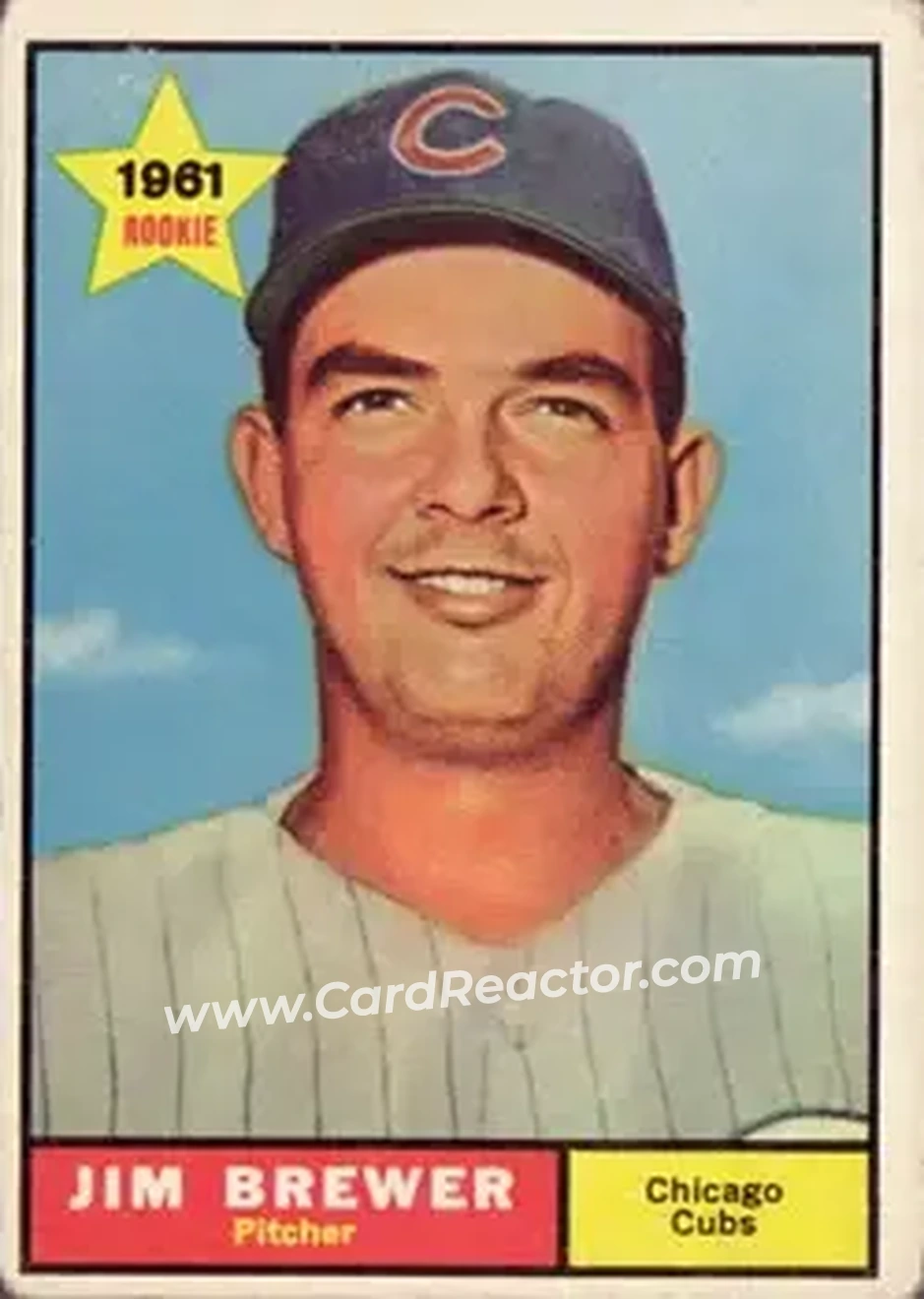 1961 Topps #317 - Jim Brewer - Chicago Cubs - Front