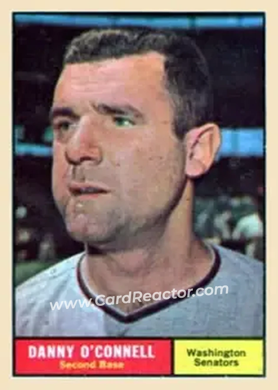 1961 Topps #318 - Danny O'Connell - Washington Senators - Front