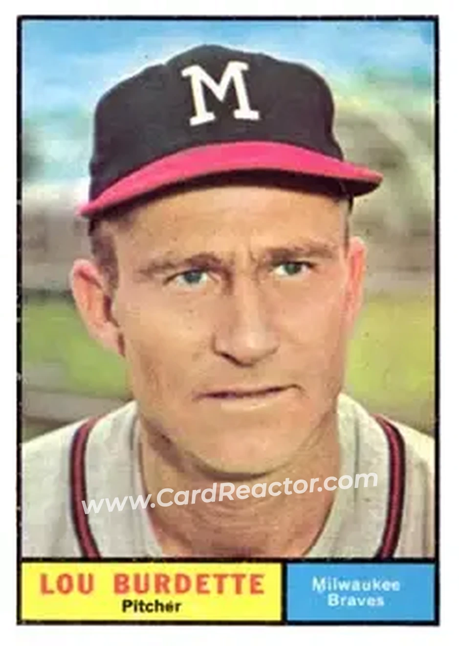 1961 Topps #320 - Lew Burdette - Milwaukee Braves - Front