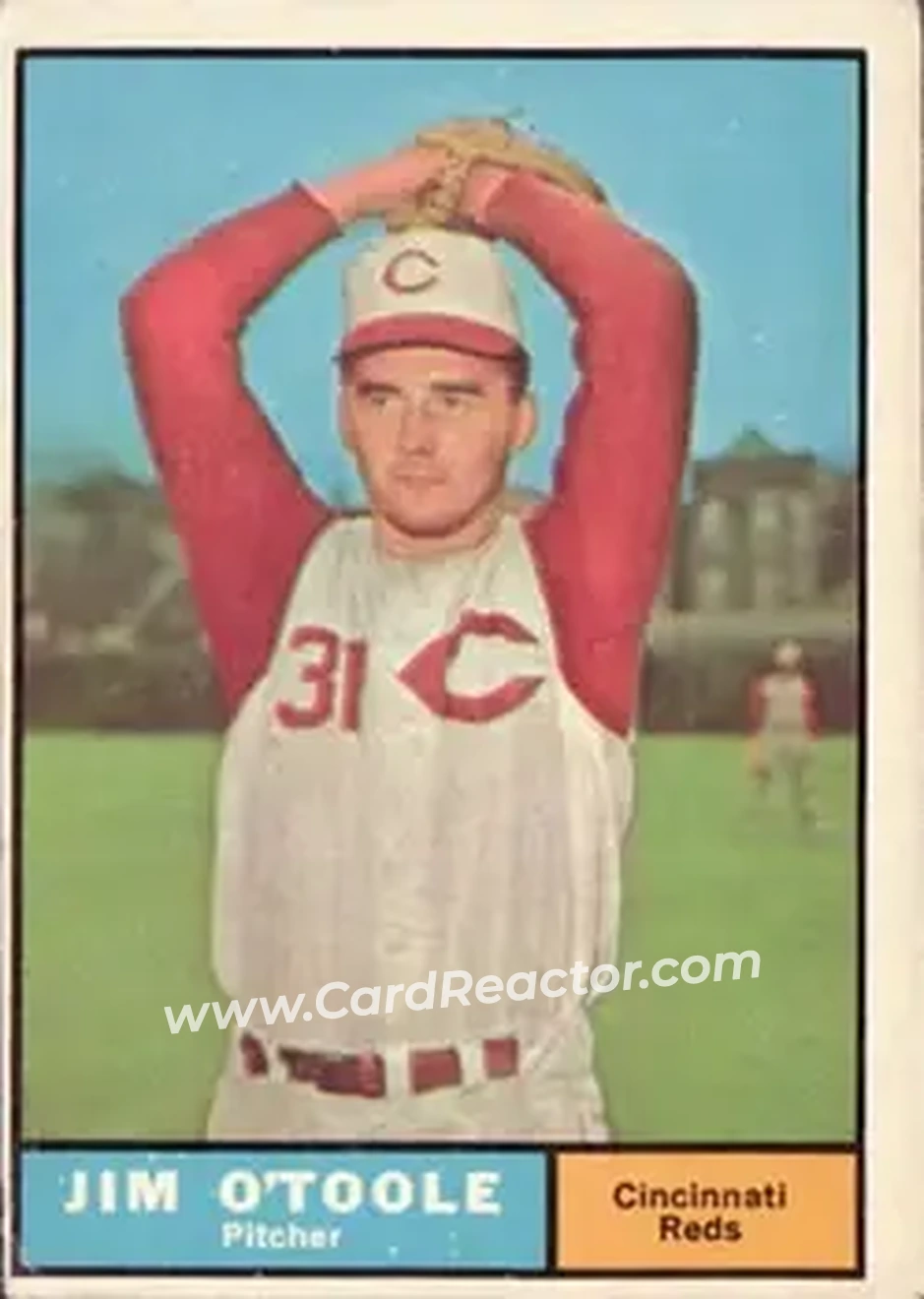 1961 Topps #328 - Jim O'Toole - Cincinnati Reds - Front