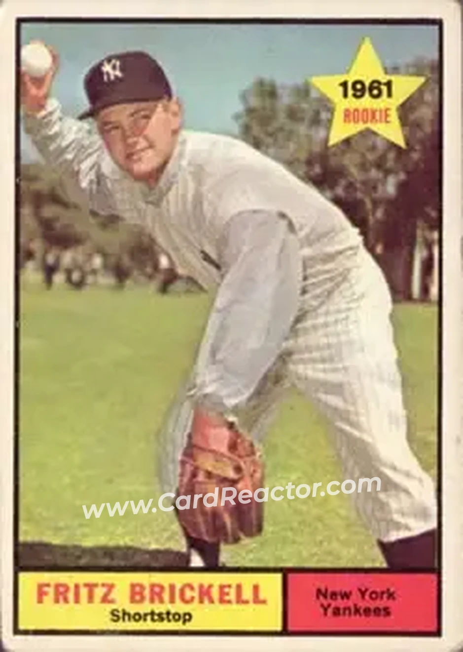 1961 Topps #333 - Fritz Brickell - New York Yankees - Front