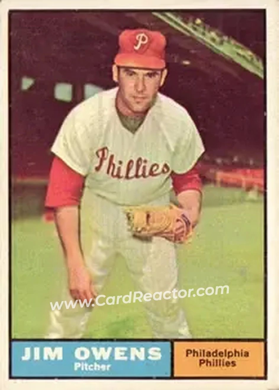 1961 Topps #341 - Jim Owens - Philadelphia Phillies - Front