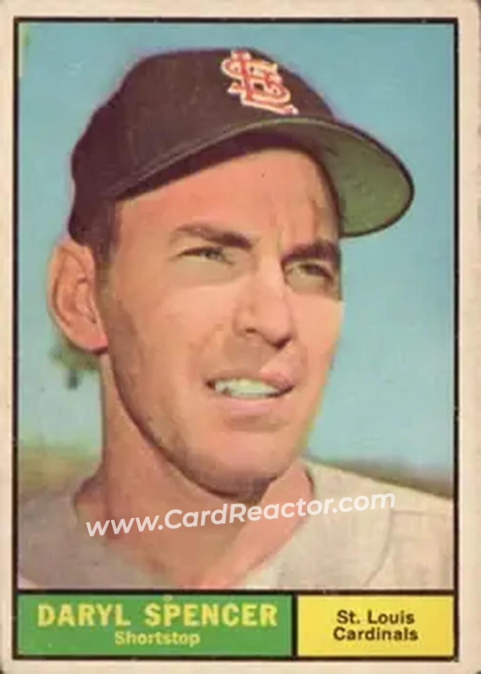 1961 Topps #357 - Daryl Spencer - St. Louis Cardinals - Front