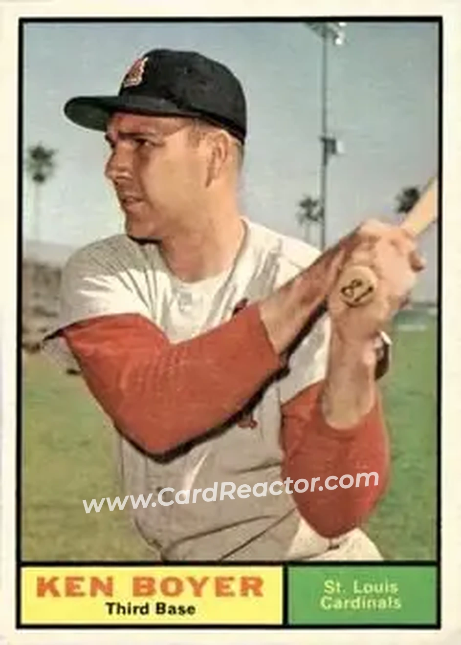 1961 Topps #375 - Ken Boyer - St. Louis Cardinals