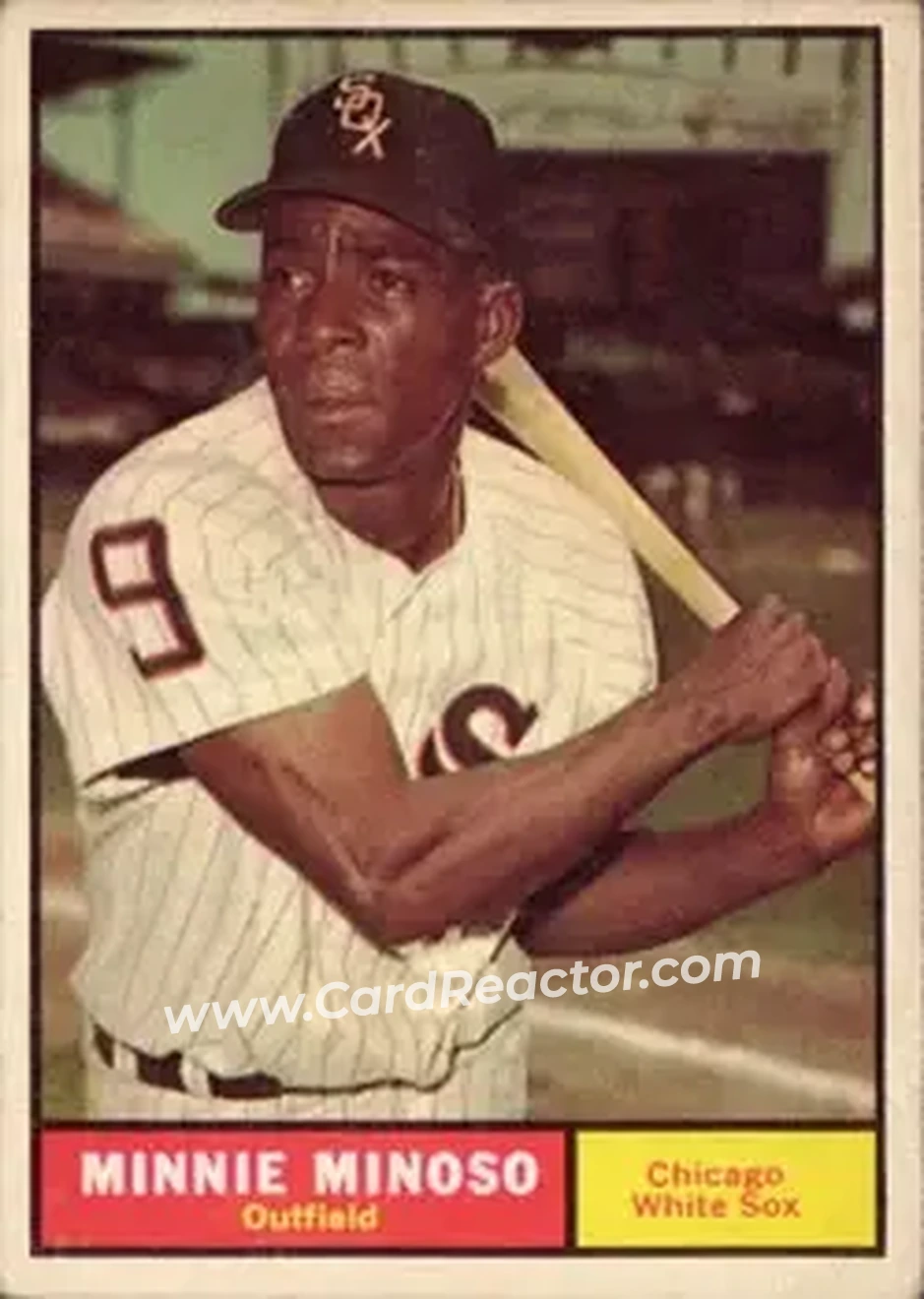 1961 Topps #380 - Minnie Minoso - Chicago White Sox - Front
