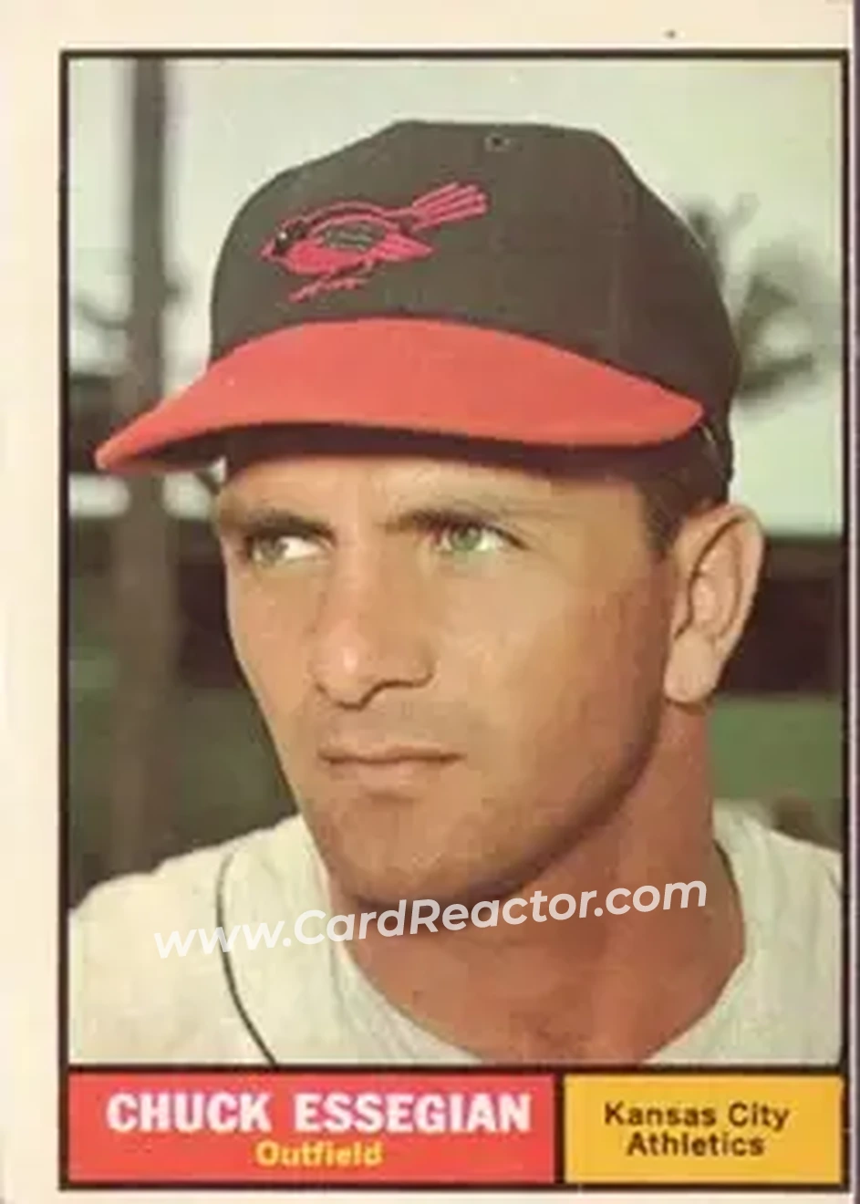 1961 Topps #384 - Chuck Essegian - Kansas City Athletics - Front