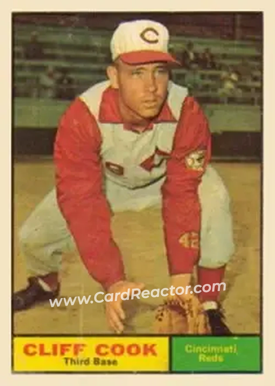 1961 Topps #399 - Cliff Cook - Cincinnati Reds - Front
