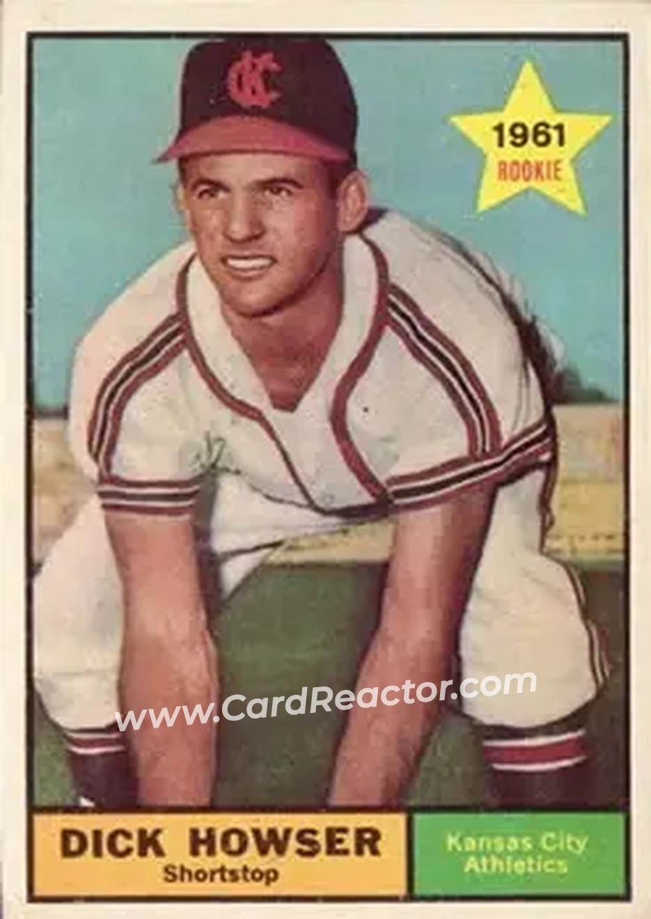 1961 Topps #416 - Dick Howser - Kansas City Athletics - Front