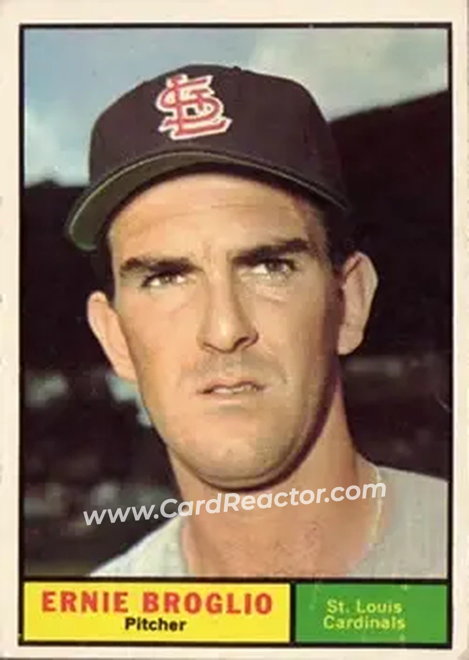 1961 Topps #420 - Ernie Broglio - St. Louis Cardinals - Front