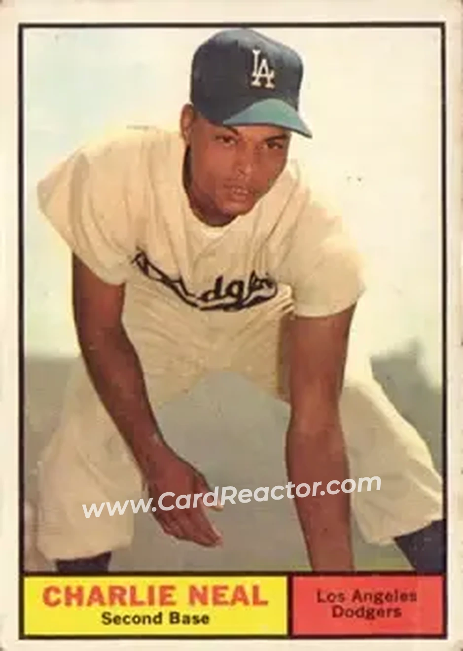 1961 Topps #423 - Charley Neal - Los Angeles Dodgers - Front