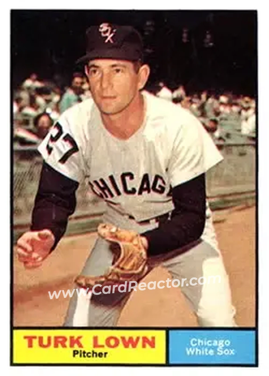 1961 Topps #424 - Turk Lown - Chicago White Sox - Front