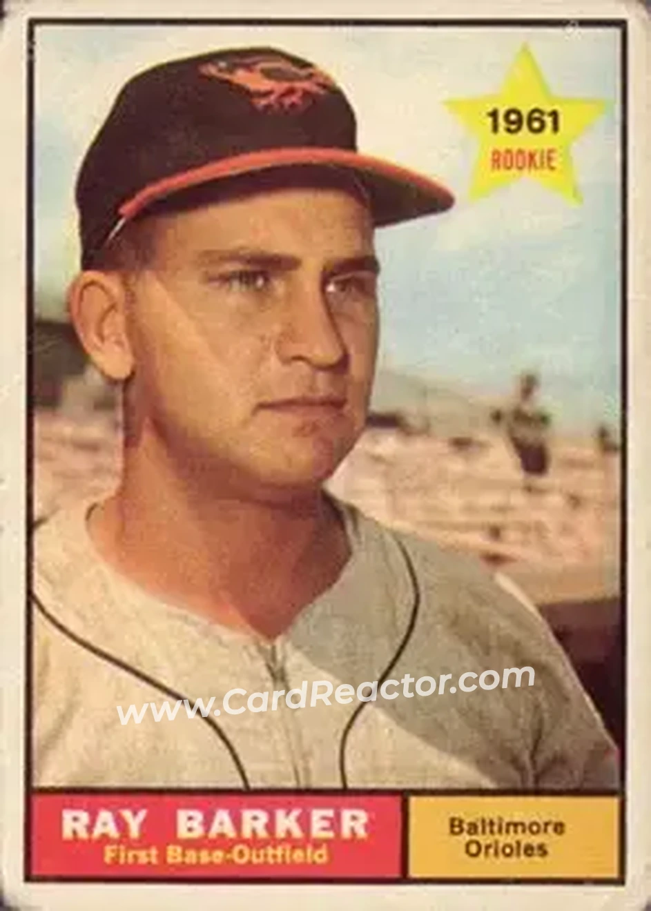 1961 Topps #428 - Ray Barker - Baltimore Orioles - Front