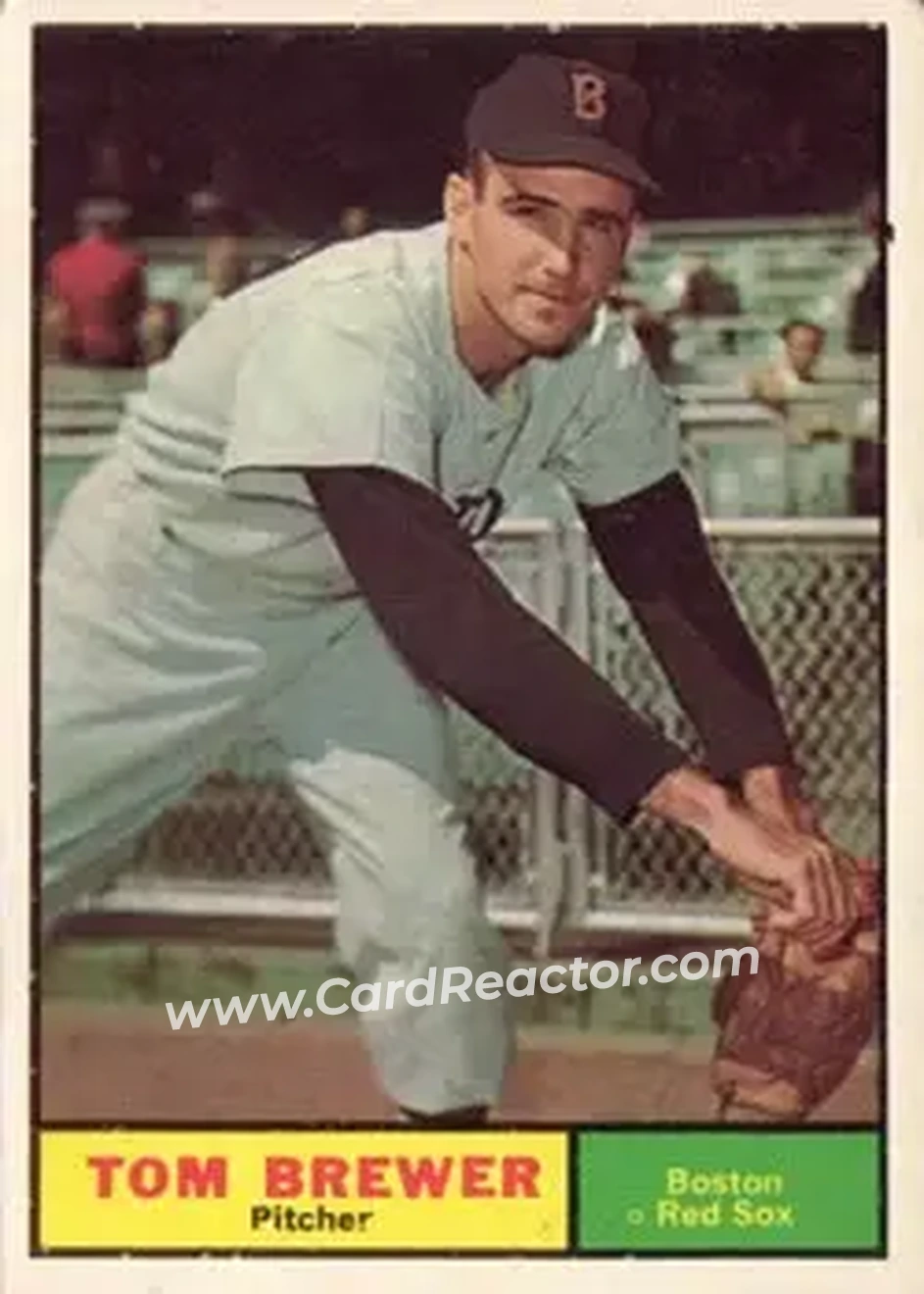 1961 Topps #434 - Tom Brewer - Boston Red Sox - Front 1961 Topps #434 - Tom Brewer - Boston Red Sox - Front