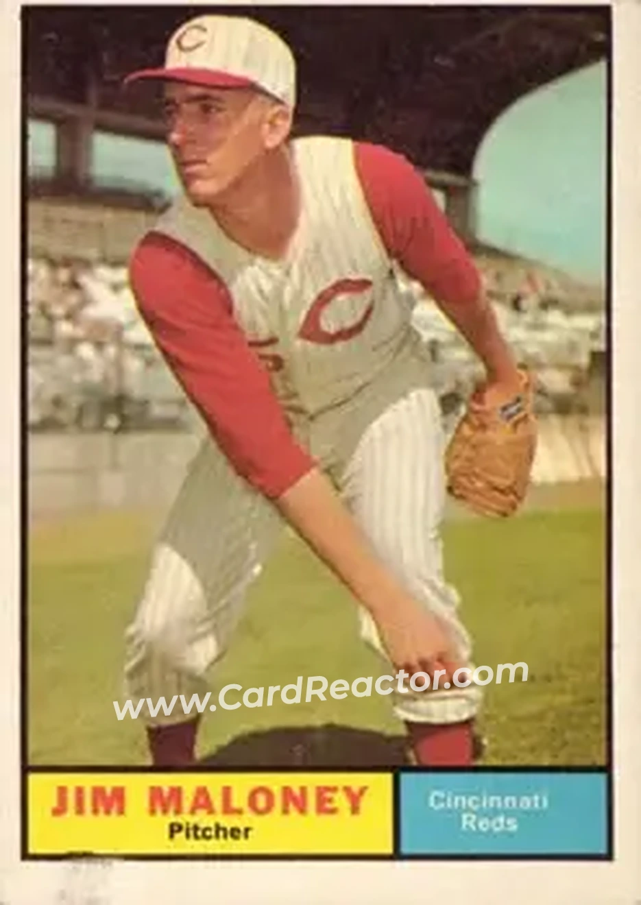 1961 Topps #436 - Jim Maloney - Cincinnati Reds - Front