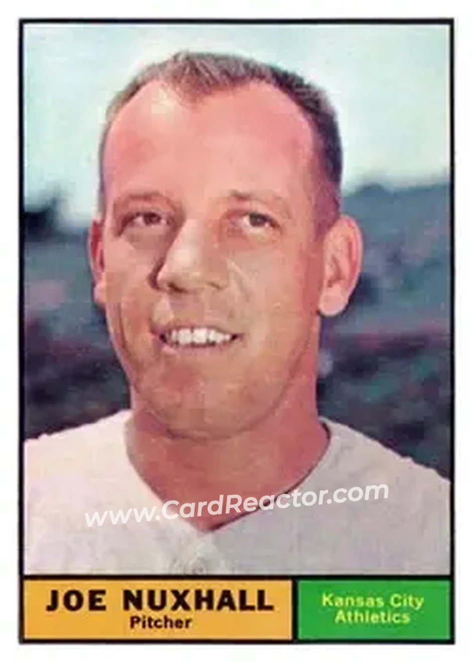 1961 Topps #444 - Joe Nuxhall - Kansas City Athletics - Front