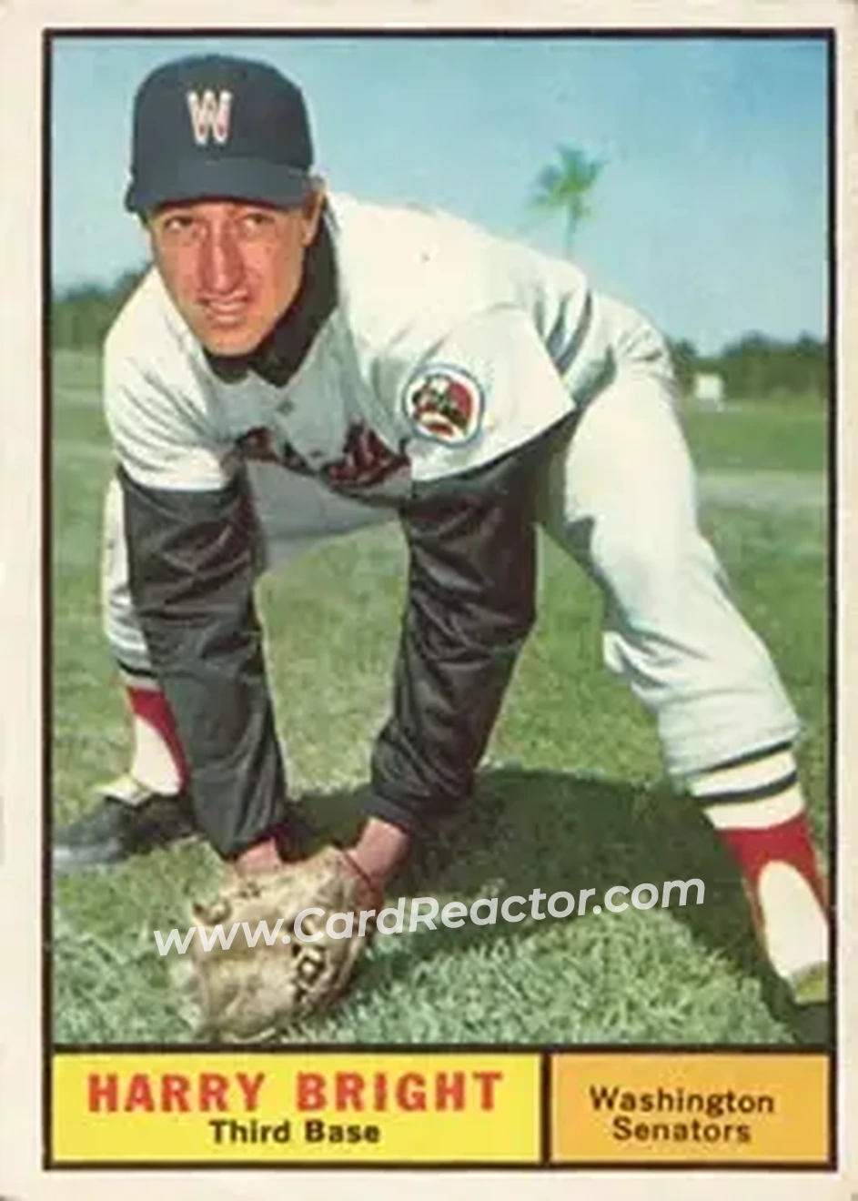 1961 Topps #447 - Harry Bright - Washington Senators - Front