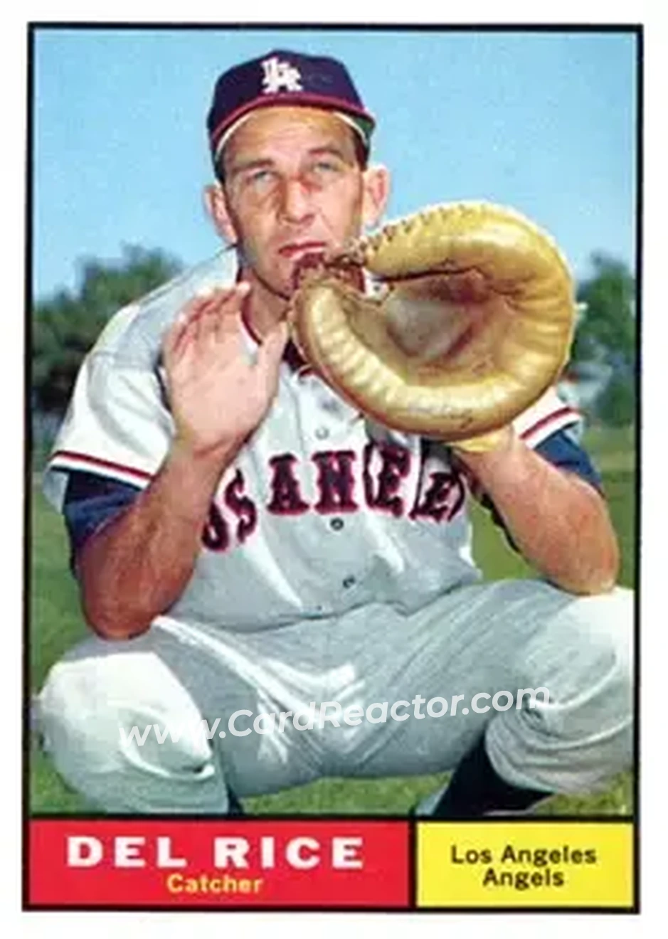 1961 Topps #448 - Del Rice - Los Angeles Angels - Front 1961 Topps #448 - Del Rice - Los Angeles Angels - Front