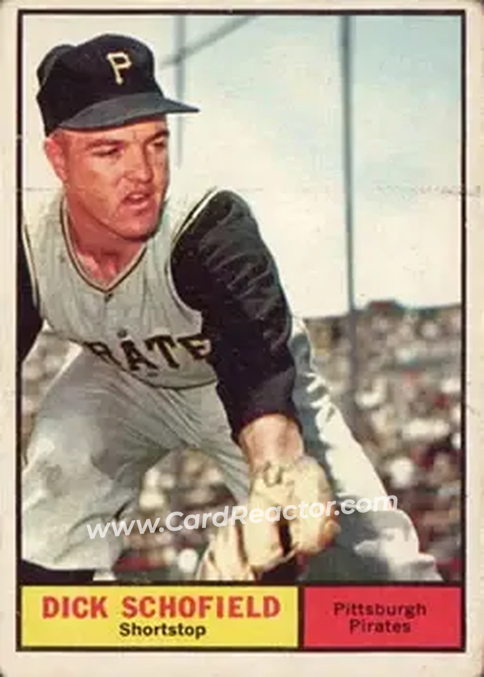 1961 Topps #453 - Dick Schofield - Pittsburgh Pirates - Front