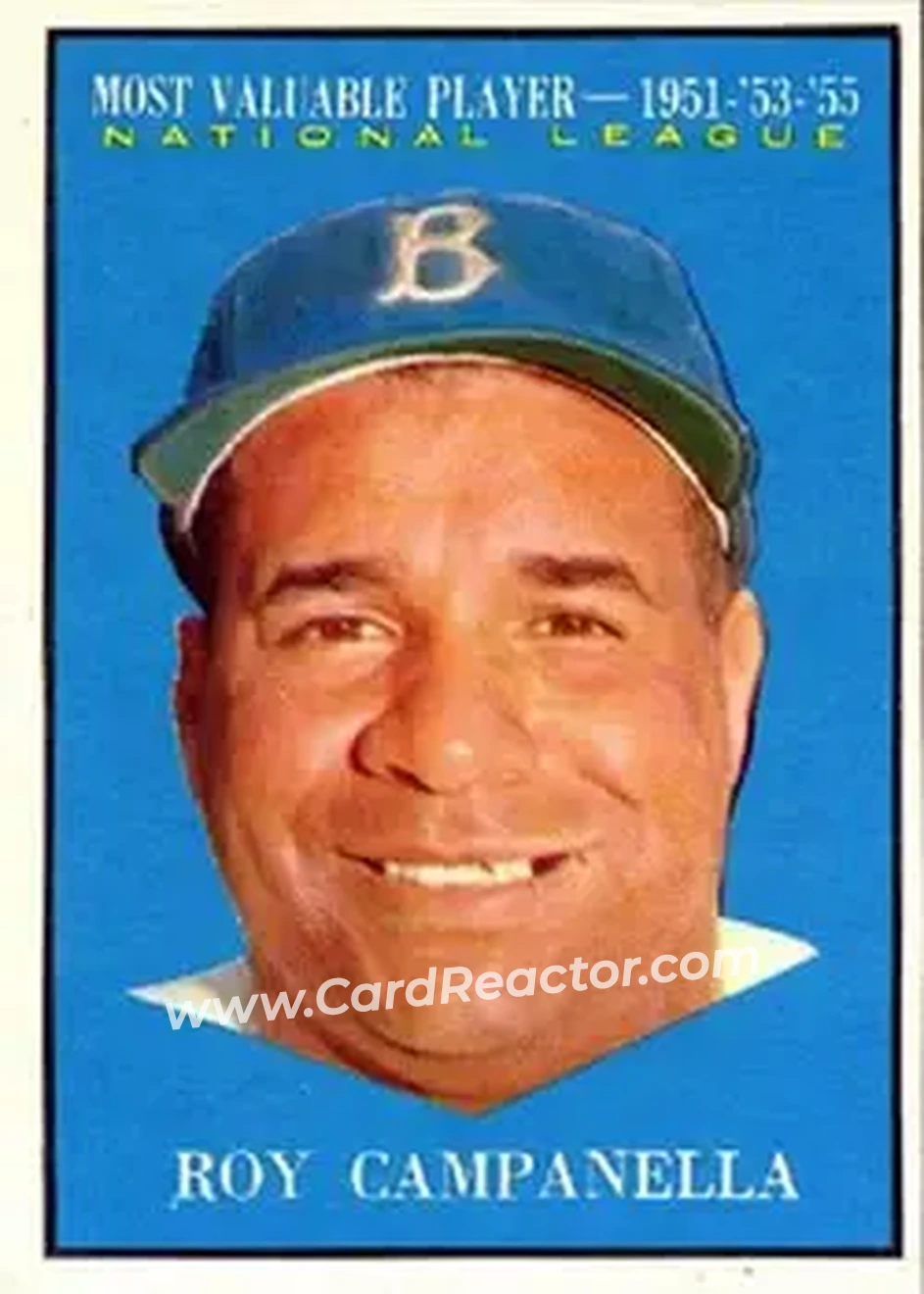 1961 Topps #480 - Roy Campanella - Brooklyn Dodgers - Front