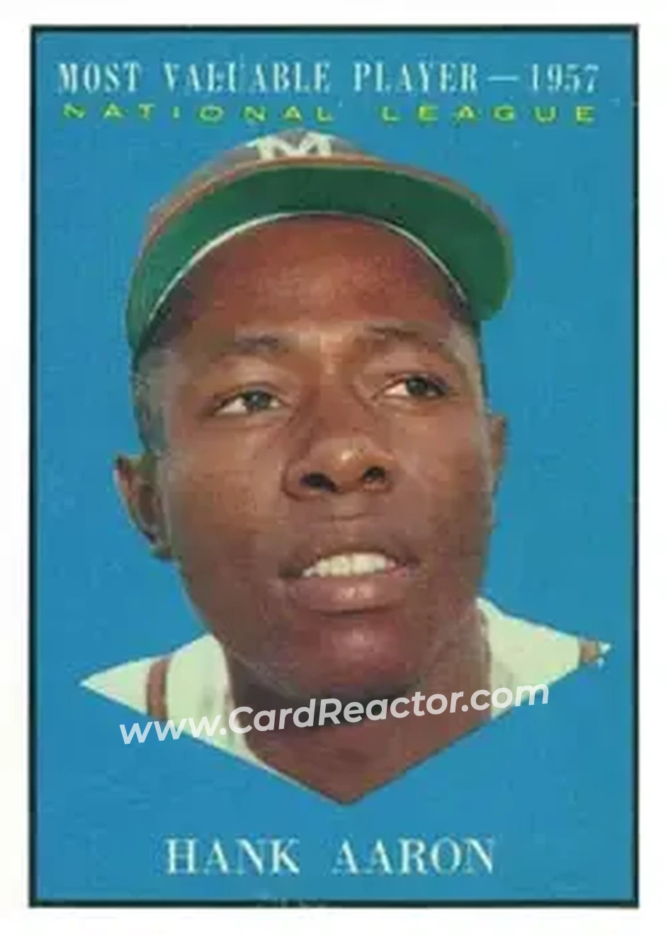 1961 Topps #484 - Hank Aaron - Milwaukee Braves - Front