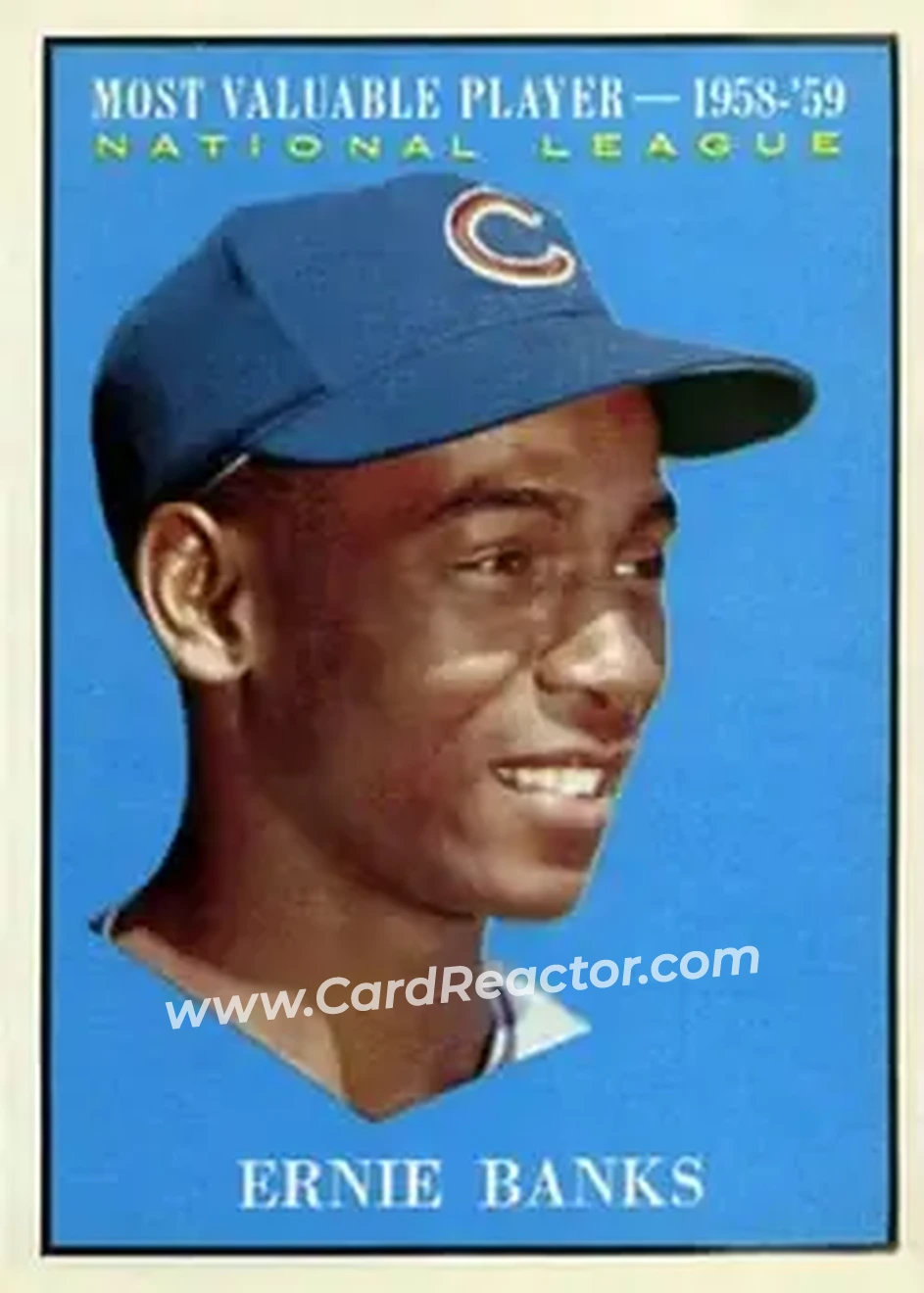 1961 Topps #485 - Ernie Banks - Chicago Cubs - Front