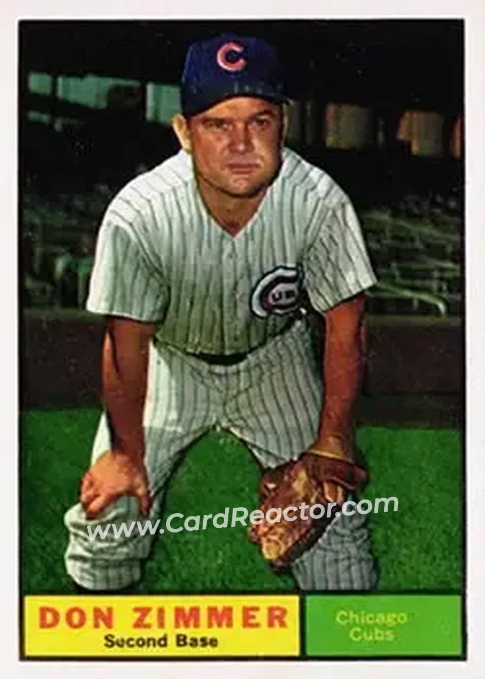 1961 Topps #493 - Don Zimmer - Chicago Cubs - Front
