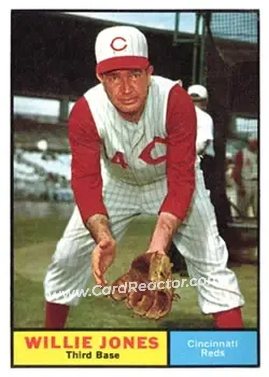 1961 Topps #497 - Willie Jones - Cincinnati Reds - Front 1961 Topps #497 - Willie Jones - Cincinnati Reds - Front