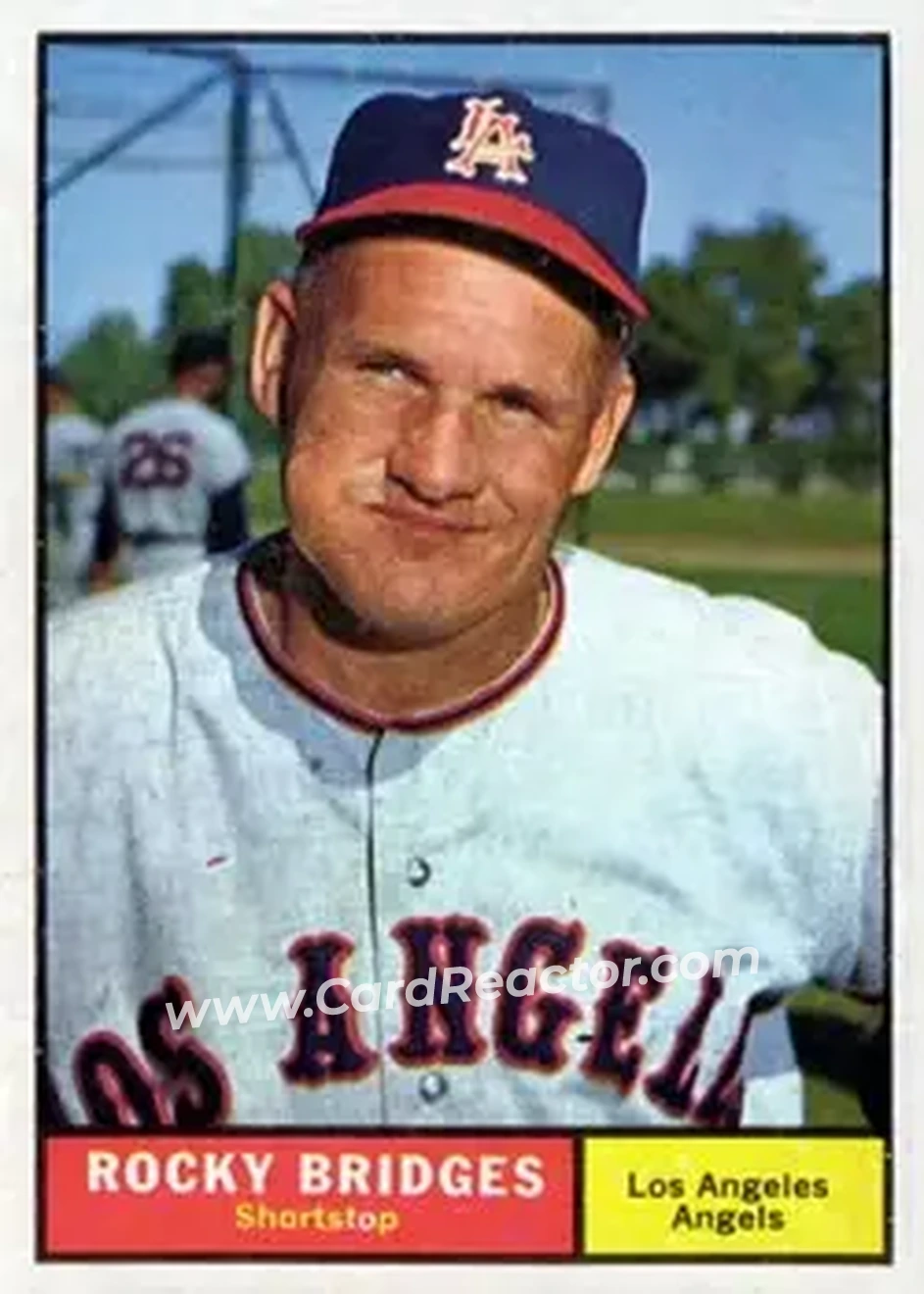 1961 Topps #508 - Rocky Bridges - Los Angeles Angels - Front 1961 Topps #508 - Rocky Bridges - Los Angeles Angels - Front
