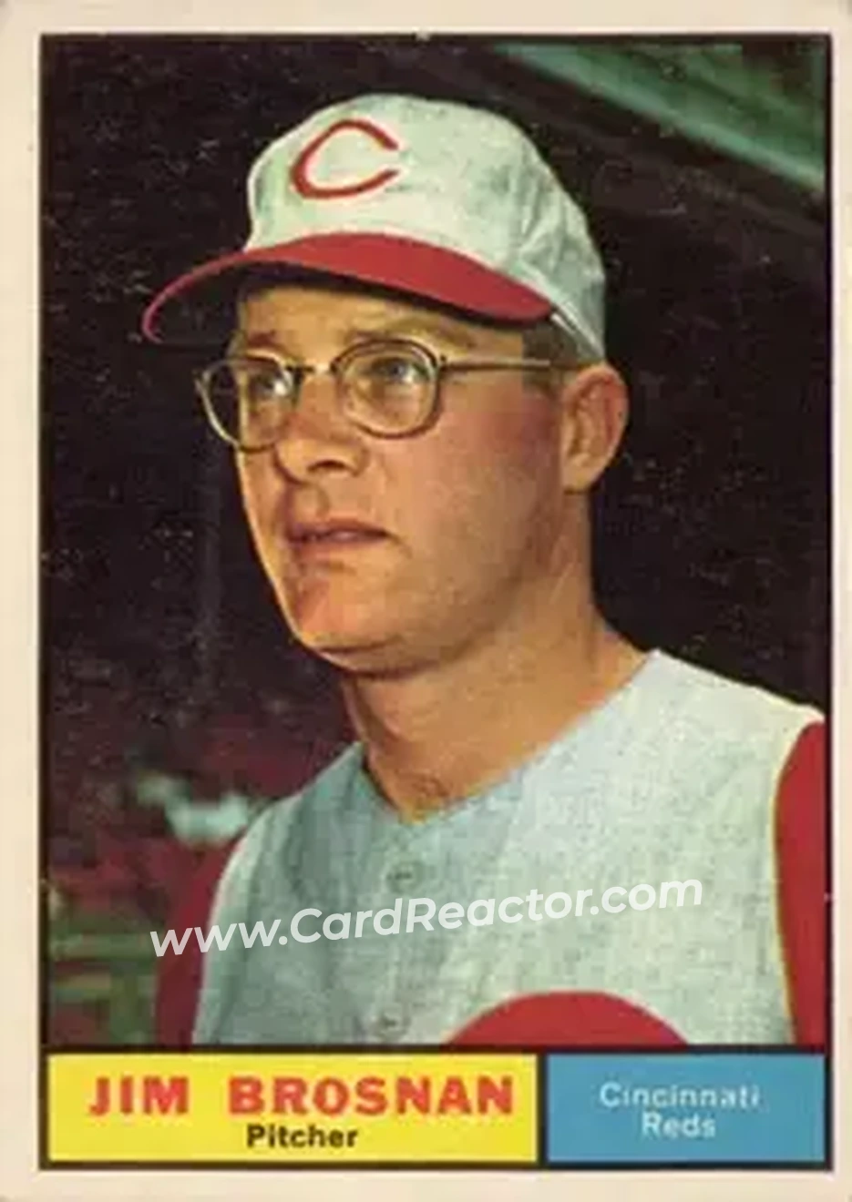 1961 Topps #513 - Jim Brosnan - Cincinnati Reds - Front