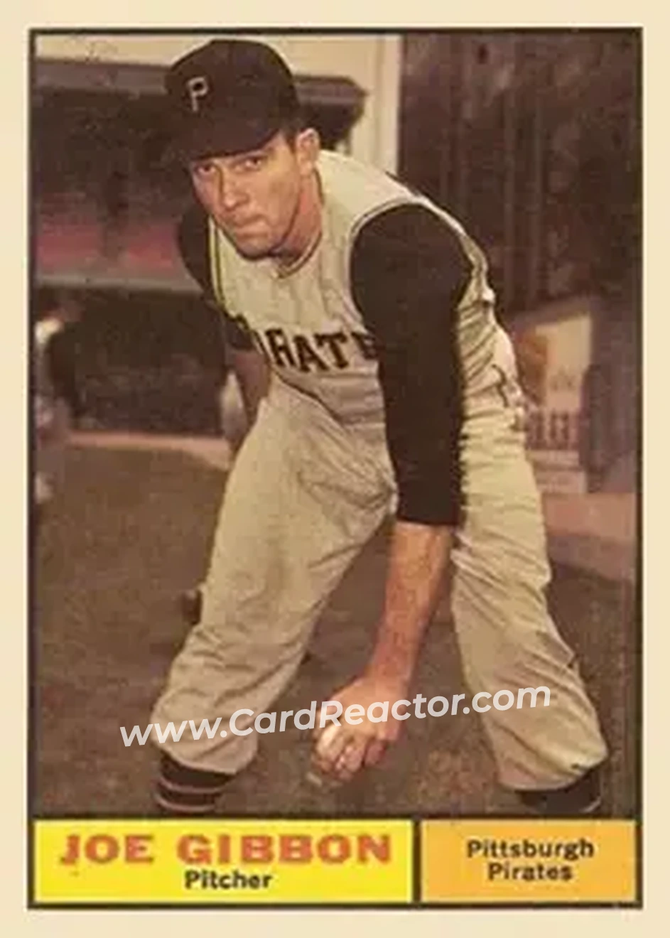 1961 Topps #523 - Joe Gibbon - Pittsburgh Pirates - Front