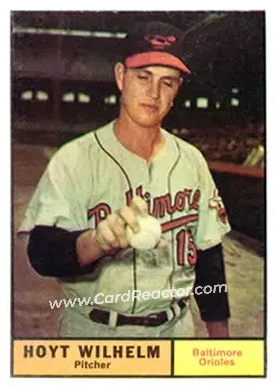 1961 Topps #545 - Hoyt Wilhelm - Baltimore Orioles - Front