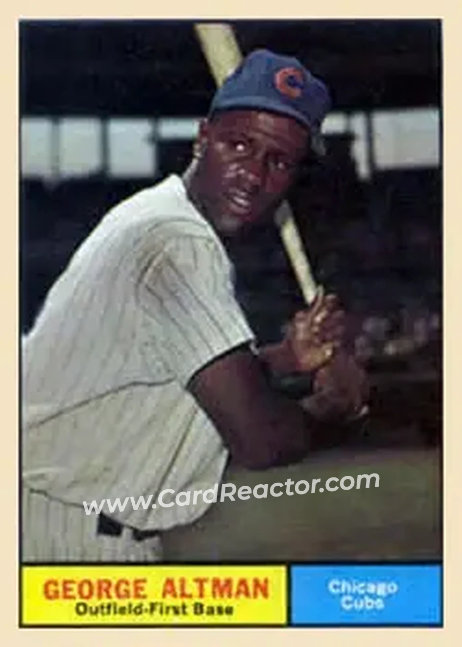 1961 Topps #551 - George Altman - Chicago Cubs - Front