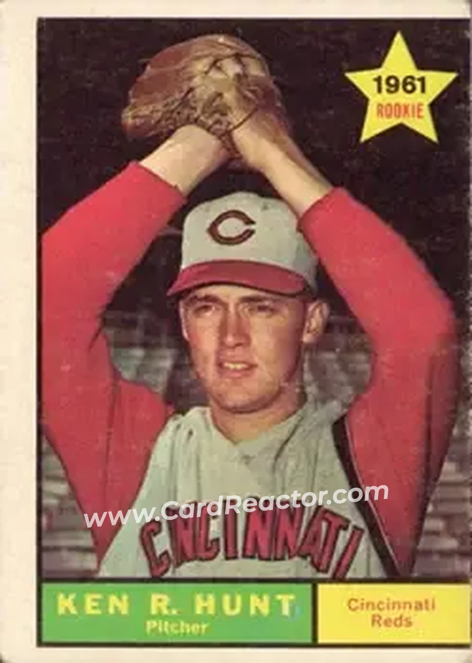 1961 Topps #556 - Ken R. Hunt - Cincinnati Reds - Front