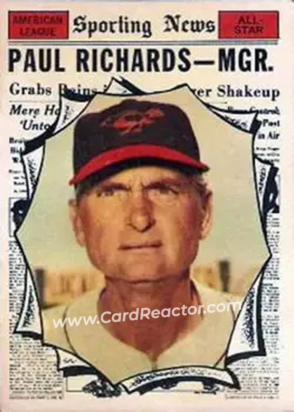 1961 Topps #566 - Paul Richards - Baltimore Orioles - Front