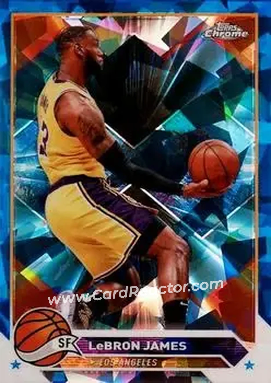 2023-24 Topps Chrome Sapphire Edition #23 - LeBron James - Los Angeles Lakers