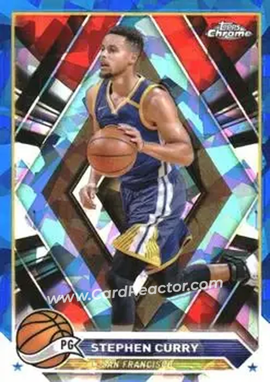 2023-24 Topps Chrome Sapphire Edition #30 - Stephen Curry - Golden State Warriors