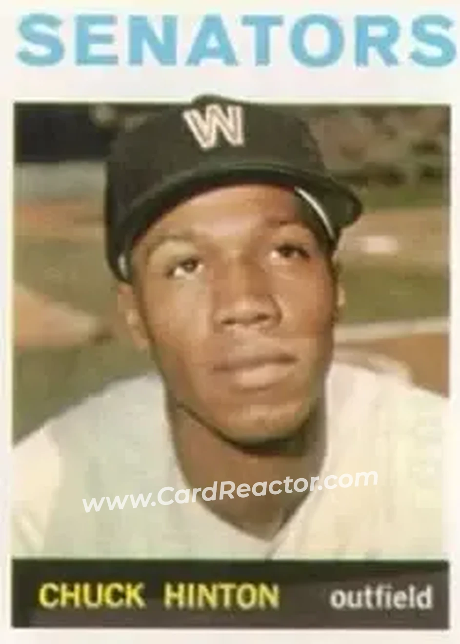 1964 Topps #52 - Chuck Hinton - Washington Senators - Front 1964 Topps #52 - Chuck Hinton - Washington Senators - Front