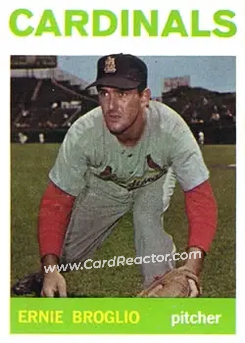 1964 Topps #59 - Ernie Broglio - St. Louis Cardinals - Front 1964 Topps #59 - Ernie Broglio - St. Louis Cardinals - Front