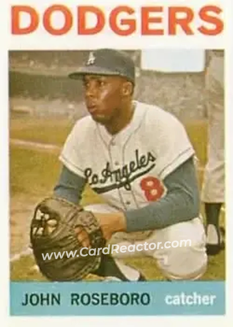 1964 Topps #88 - John Roseboro - Los Angeles Dodgers - Front 1964 Topps #88 - John Roseboro - Los Angeles Dodgers - Front