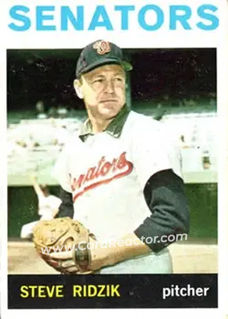 1964 Topps #92 - Steve Ridzik - Washington Senators - Front