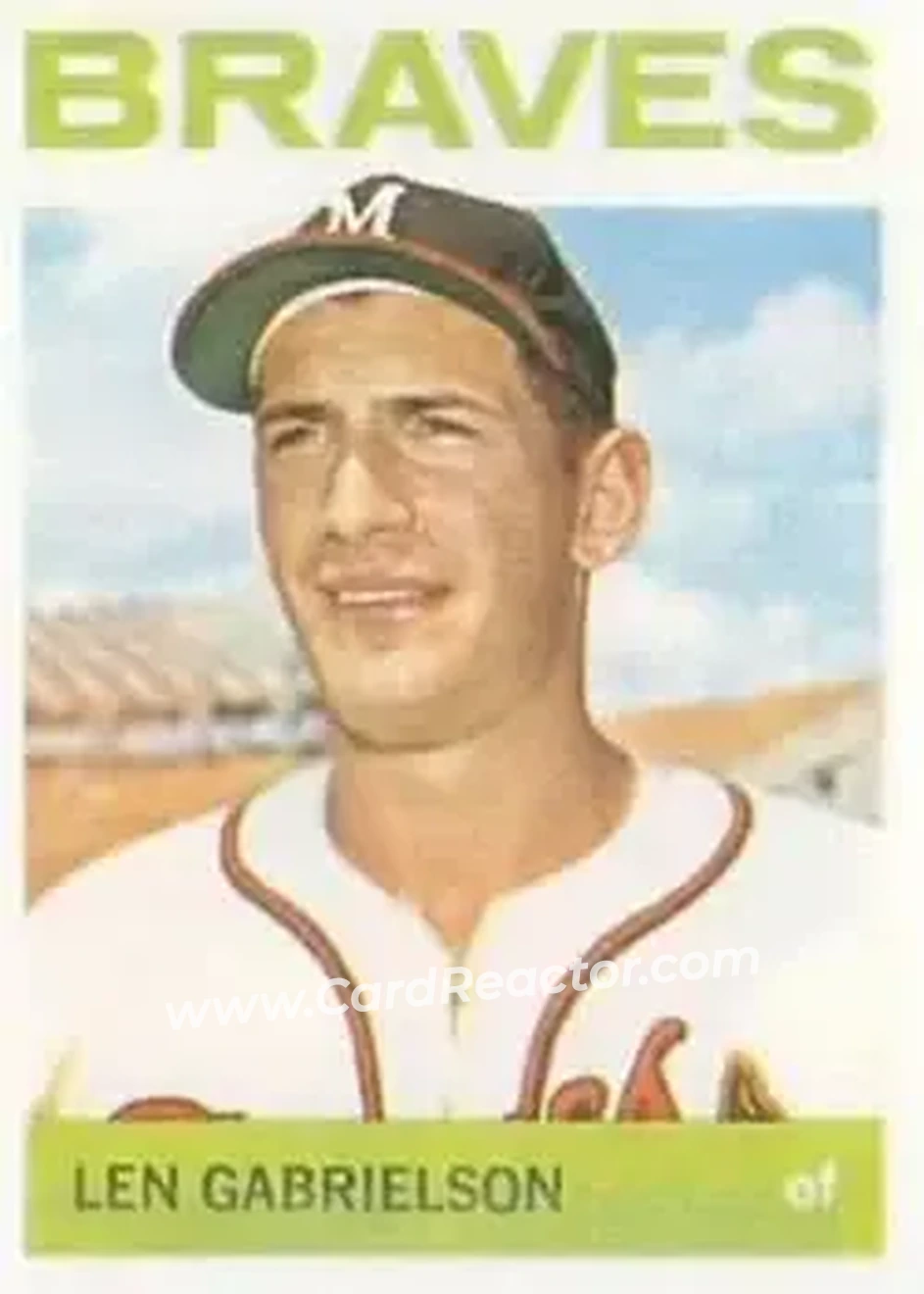 1964 Topps #198 - Len Gabrielson - Milwaukee Braves - Front