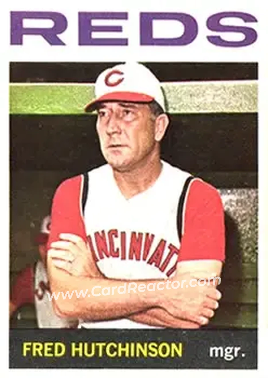 1964 Topps #207 - Fred Hutchinson - Cincinnati Reds - Front 1964 Topps #207 - Fred Hutchinson - Cincinnati Reds - Front