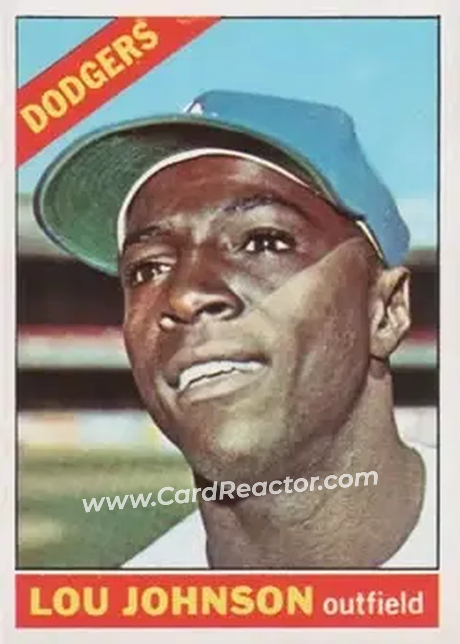 1966 Topps #13 - Lou Johnson - Los Angeles Dodgers - Front