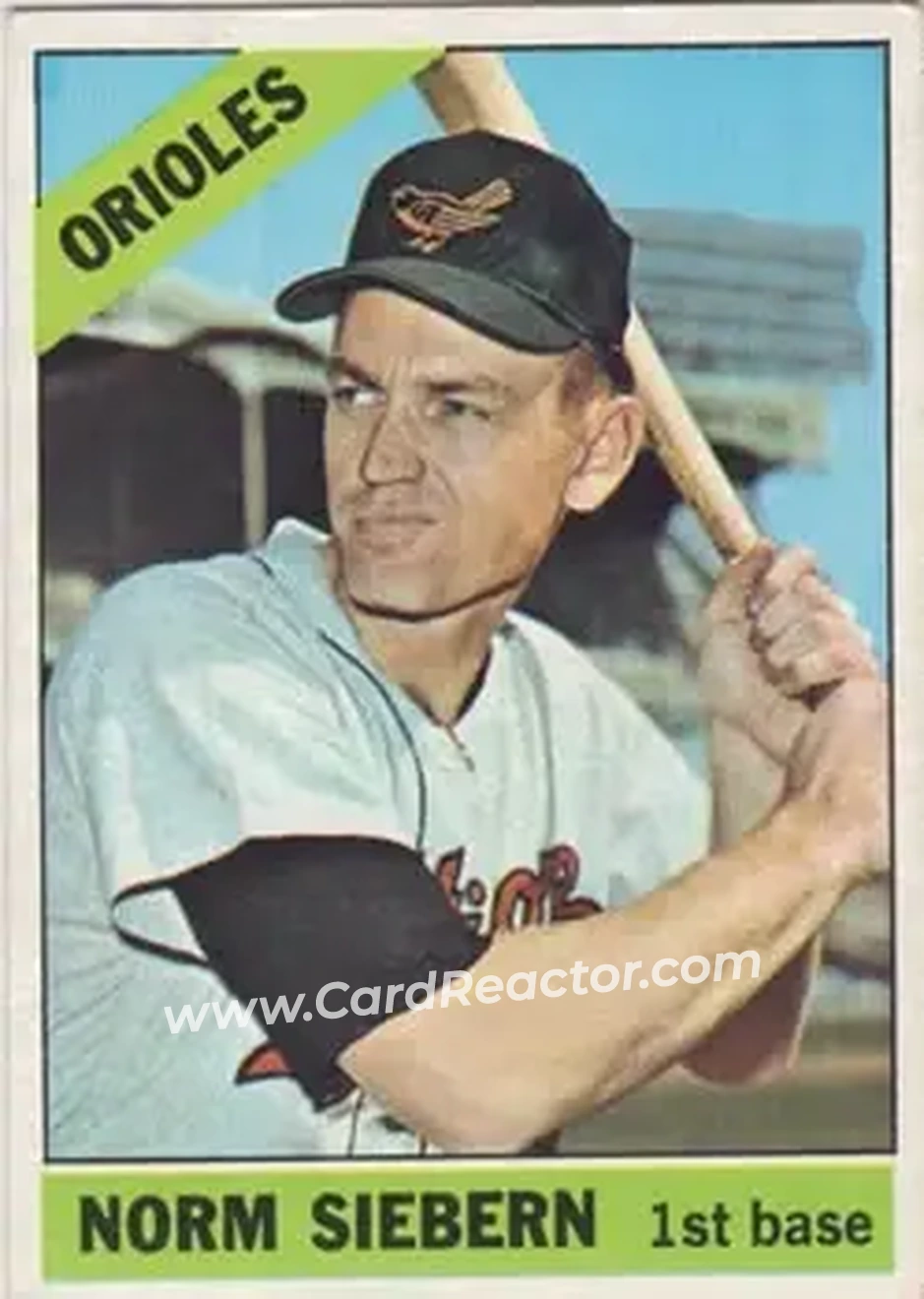 1966 Topps #14 - Norm Siebern - Baltimore Orioles - Front