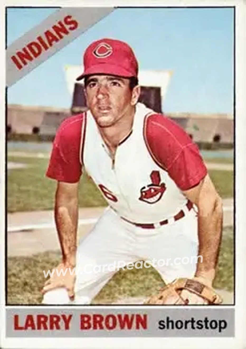 1966 Topps #16 - Larry Brown - Cleveland Indians - Front