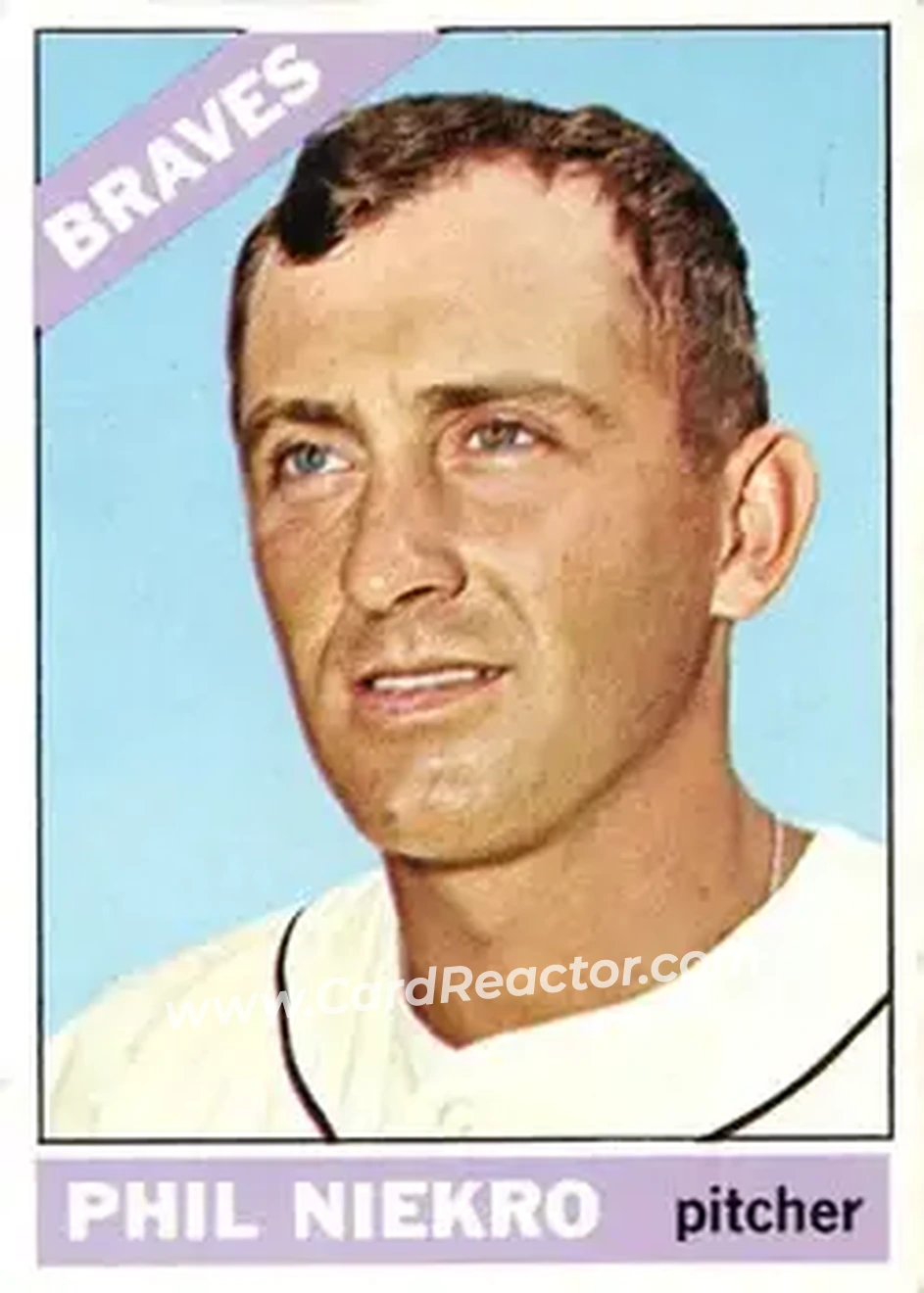 1966 Topps #28 - Phil Niekro - Atlanta Braves - Front